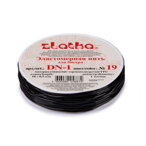 Резинка для бисера полиуретан DN-1 d 1 мм 10 х 18 м ± 0.9 м