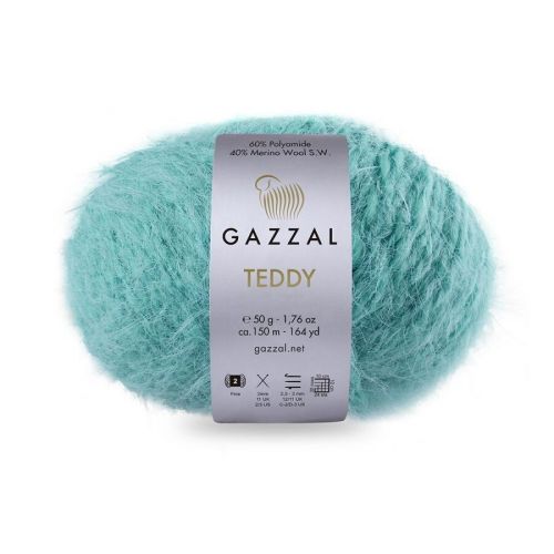 Пряжа Gazzal Teddy, 50г/150м изумрудный • 6558