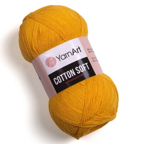 Пряжа Yarnart(Ярнарт) COTTON SOFT (Коттон софт), цвет желтый (код 35)