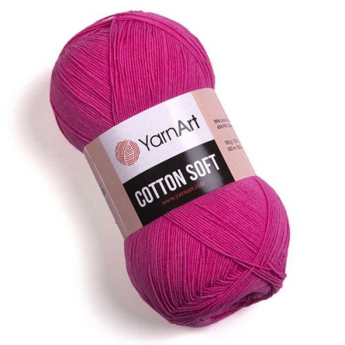 Пряжа Yarnart(Ярнарт) COTTON SOFT (Коттон софт), цвет розовый (код 42)