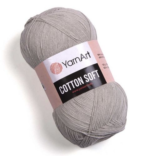 Пряжа Yarnart(Ярнарт) COTTON SOFT (Коттон софт), цвет серый (код 49)