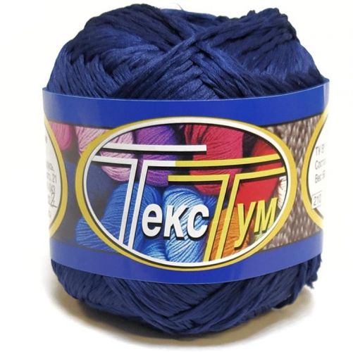 Пряжа ТексТум (носочная добавка) 50гр, цвет синий темный