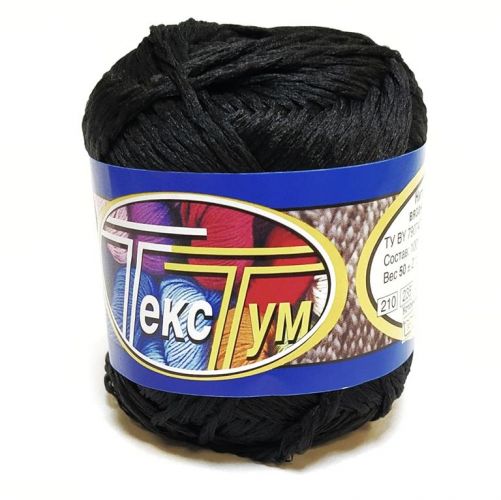Пряжа ТексТум (носочная добавка) 50гр, цвет черный