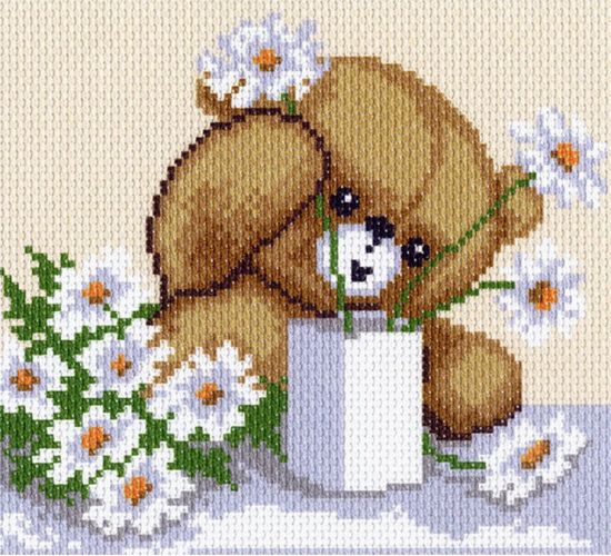 Вышивка 1167 - Цветы для мамы (канва с рисунком)