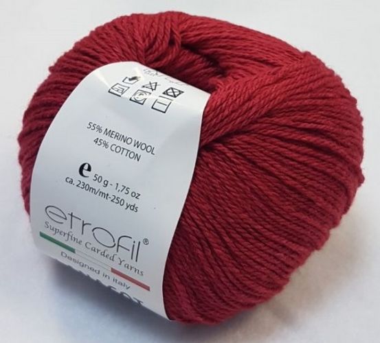 Пряжа Lanacot, цвет красный (CG091), Etrofil