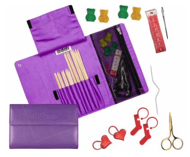 НАБОР БАМБУКОВЫХ ЧУЛОЧНЫХ СПИЦ И АКСЕССУАРОВ В ЧЕХЛЕ ADDISOCKS ОТ WOLLY HUGS(601-2)