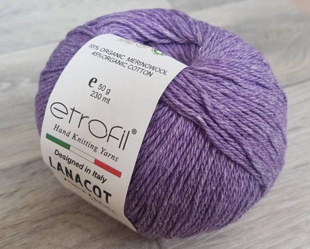 Пряжа Lanacot, цвет лиловый (CG032), Etrofil