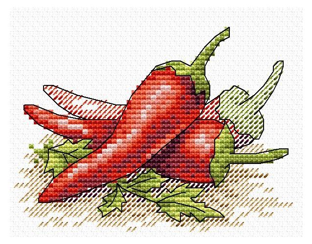 Вышивка 442 Алый перец ( М.П. Студия) Вышивка 442 Алый перец ( М.П. Студия)