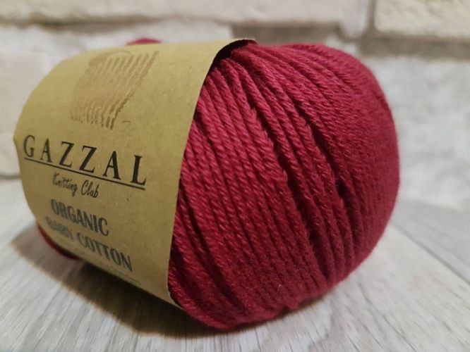Пряжа Organic Baby Cotton(Gazzal), цвет вишня (429)
