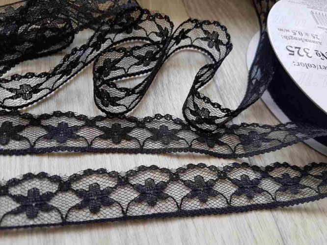 Кружево Blitz (LCE-19) 24мм, цвет черный