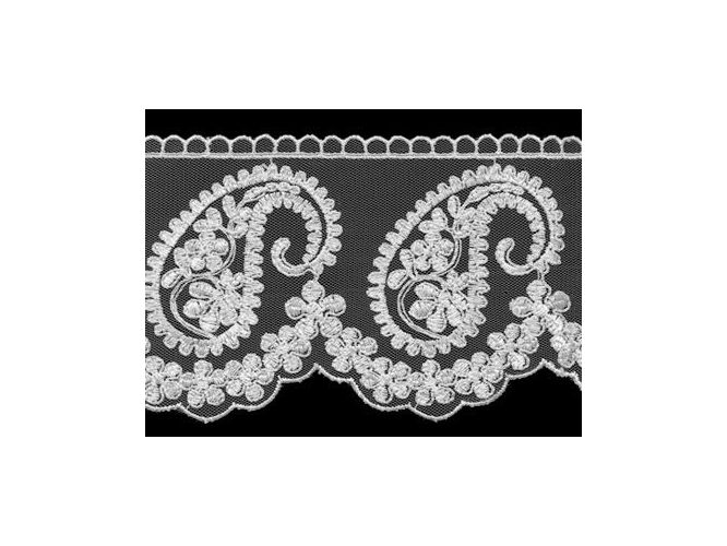 Кружево "Gamma" "сетка" 52798 100 мм белый