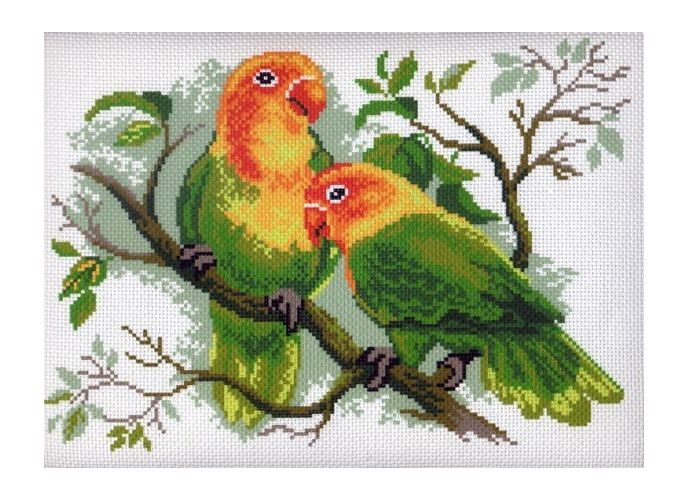 Вышивка 0444 - Попугаи неразлучники (Матренин посад)