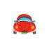 1649 машинка 2.5х2 см Термоаппликация