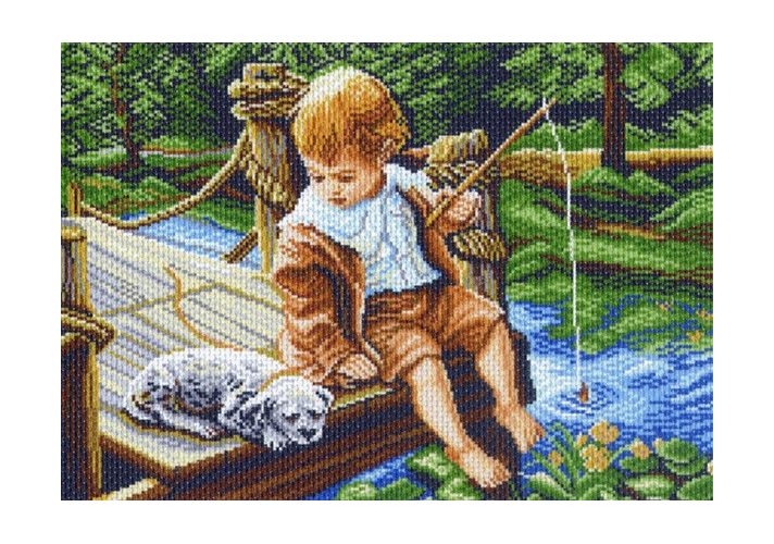 Люди 0854-1 Г - С другом на рыбалке