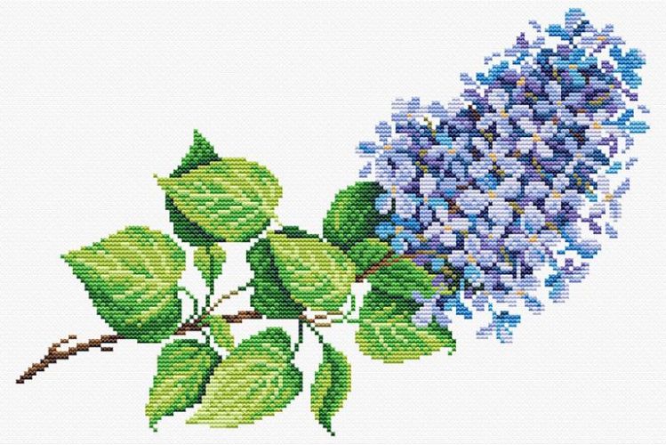 Ткань с рисунком СК-059 "Ароматная сирень"