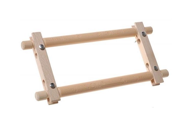 Деревянные пяльцы рамки 38*15 см с клипсой