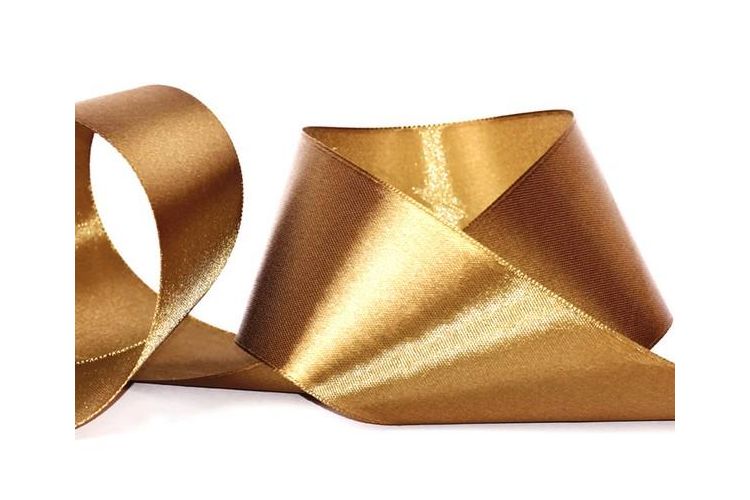 Лента атласная 50мм(2") "Гамма" 051 св-коричневый