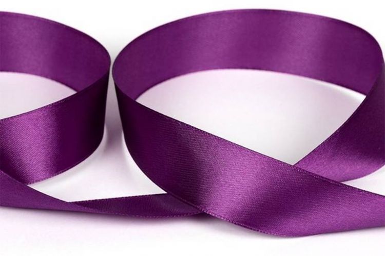 Лента атласная 25мм(1") "Гамма" 529L(18-3324) лиловый