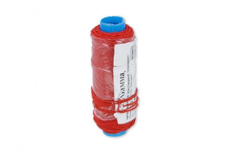 Нитки "спандекс" 60% латекс, 40 полиэстер 25я ET-10 красный