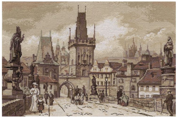 Вышивка GM-1513 Прага. Карлов мост (Panna) - Золотая серия