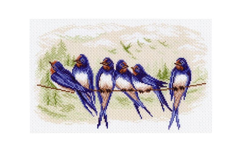 Вышивка 1558 - Ласточки