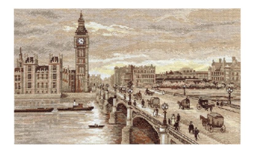 Вышивка ГМ-1254 ЛОНДОН. ВЕСТМИНСТЕРСКИЙ МОСТ (Panna) - Золотая серия
