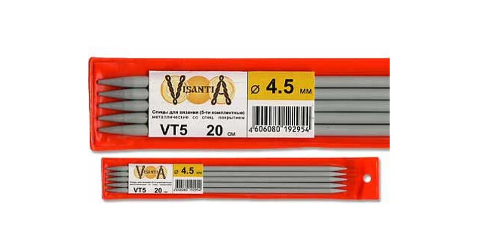 Спицы чулочные с покрытием Visantia, 2,0 мм